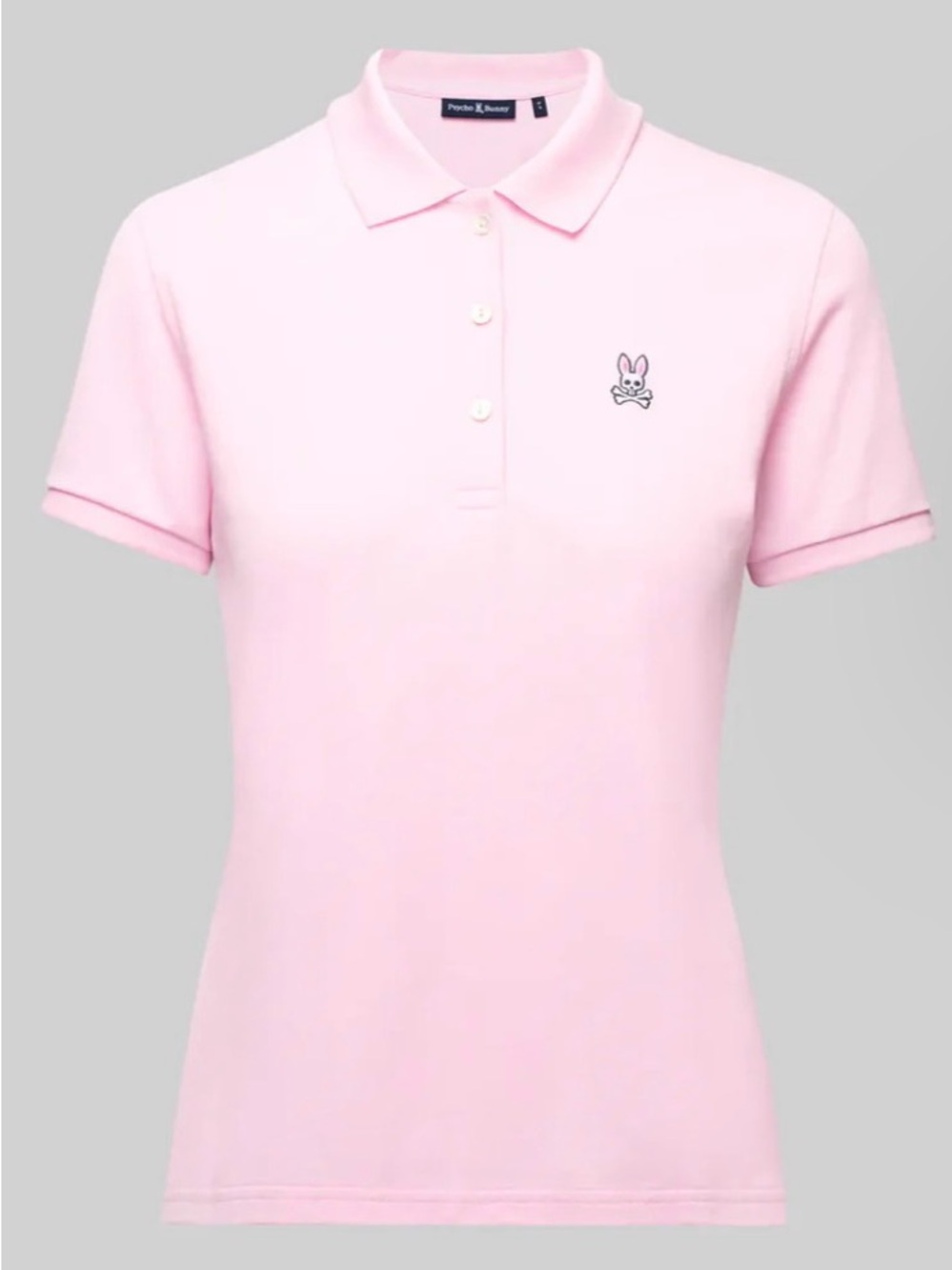 Psycho Bunny Womens Pink Polo Shirt with Bunny Logo